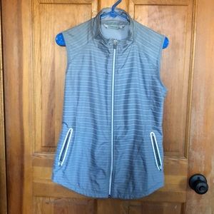 Athleta lightweight gray, silver vest.  Small